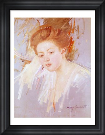 Framed Head of a Young Girl Print