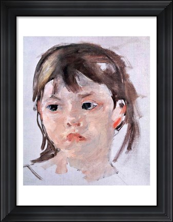 Framed Head of a Young Girl Print