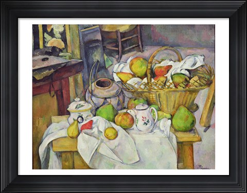 Framed Still life with basket Print