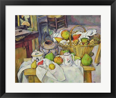 Framed Still life with basket Print