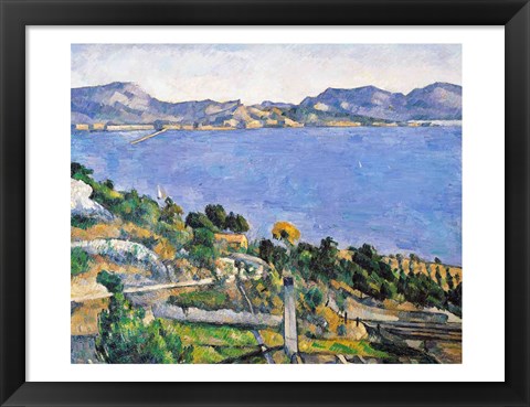 Framed L&#39;Estaque, View of the Bay of Marseilles Print