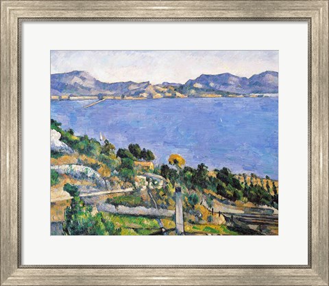 Framed L&#39;Estaque, View of the Bay of Marseilles Print