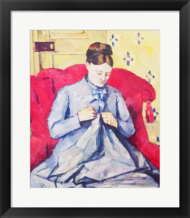 Framed Madame Cezanne sewing Print