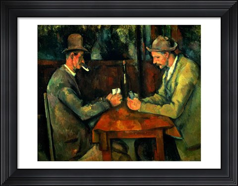 Framed Card Players 1890-95 Print
