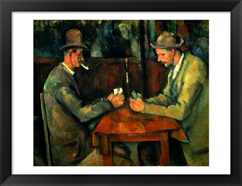 Framed Card Players 1890-95 Print