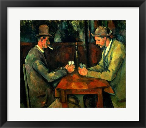 Framed Card Players 1890-95 Print