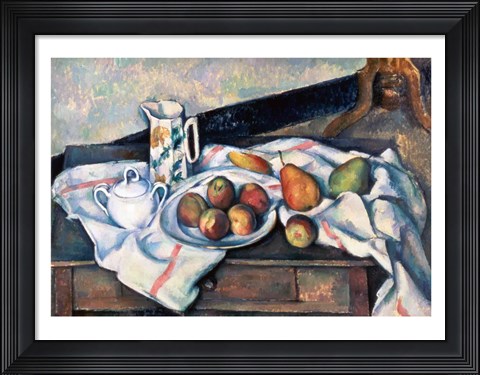 Framed Still Life of Peaches and Pears Print