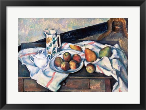 Framed Still Life of Peaches and Pears Print