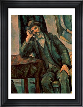Framed Man Smoking a Pipe Print