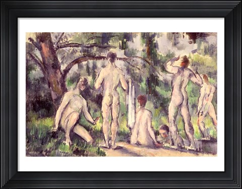 Framed Study of Bathers Print