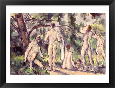 Framed Study of Bathers Print