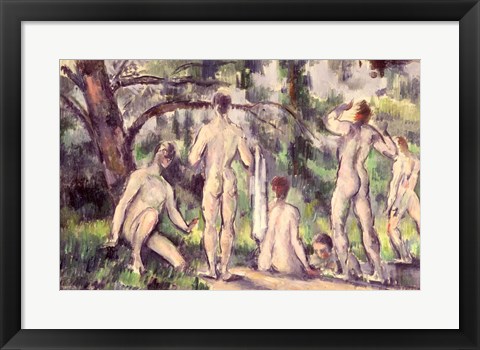 Framed Study of Bathers Print