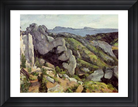 Framed Rocks at L&#39;Estaque Print