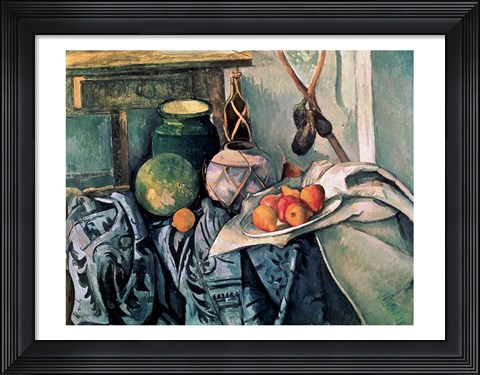 Framed Still Life with Pitcher and Aubergines Print