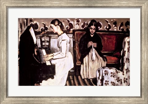 Framed Girl at the Piano Print