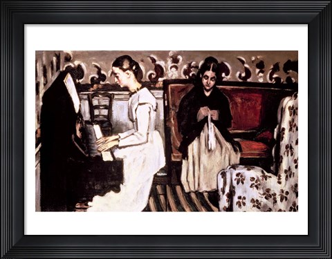 Framed Girl at the Piano Print