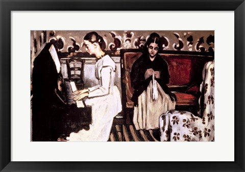 Framed Girl at the Piano Print