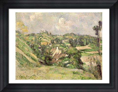 Framed Auvers-sur-Oise, seen from the Val Harme Print