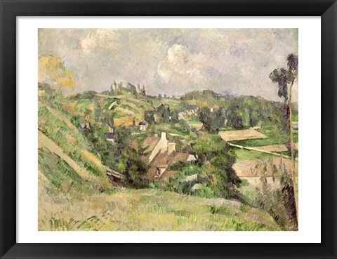 Framed Auvers-sur-Oise, seen from the Val Harme Print