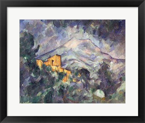 Framed Montagne Sainte-Victoire and the Black Chateau Print