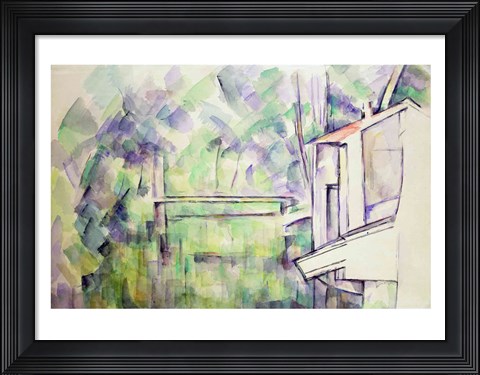 Framed Mill on the River, 1900 Print