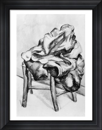 Framed Drapery on a Chair Print