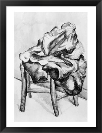 Framed Drapery on a Chair Print