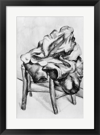 Framed Drapery on a Chair Print