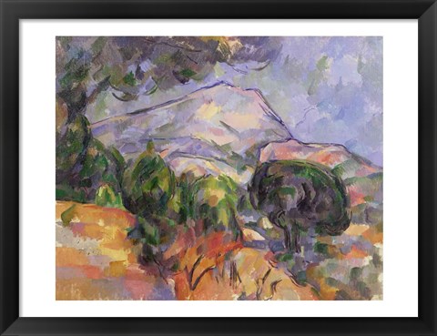 Framed Montagne Sainte-Victoire au-dessus de la route du Tholonet Print