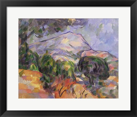 Framed Montagne Sainte-Victoire au-dessus de la route du Tholonet Print