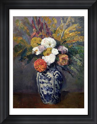 Framed Dahlias Print