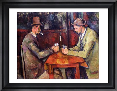 Framed Card Players, 1893-96 Print