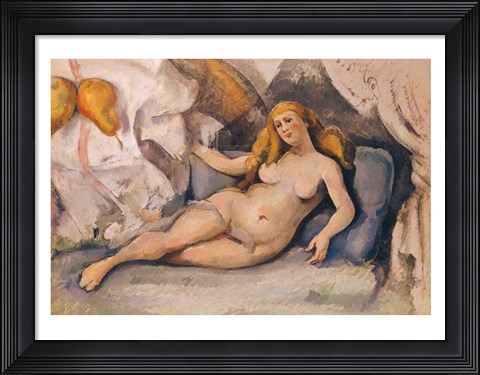 Framed Female Nude on a Sofa Print