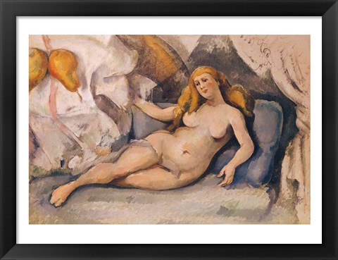 Framed Female Nude on a Sofa Print