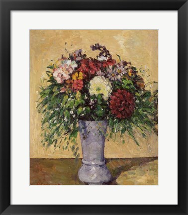 Framed Bouquet of Flowers in a Vase, c.1877 Print