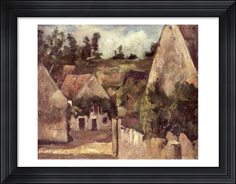 Framed Crossroads at the Rue Remy, Auvers, c.1872 Print
