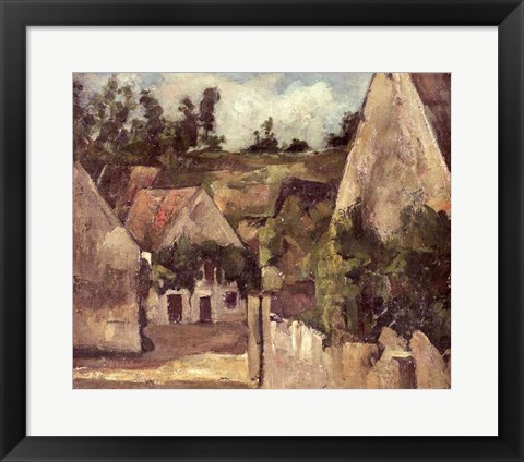 Framed Crossroads at the Rue Remy, Auvers, c.1872 Print