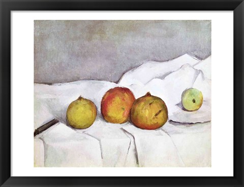 Framed Fruit on a Cloth, c.1890 Print