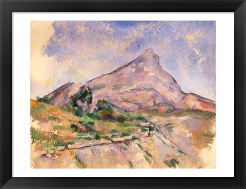 Framed Mont Sainte-Victoire, 1897-98 Print