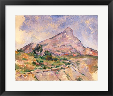 Framed Mont Sainte-Victoire, 1897-98 Print