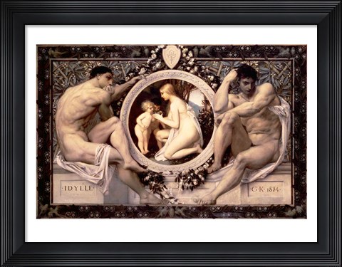 Framed Idylle, 1884 Print