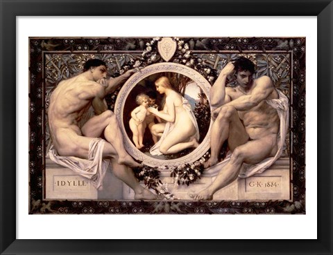 Framed Idylle, 1884 Print