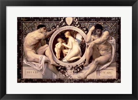 Framed Idylle, 1884 Print