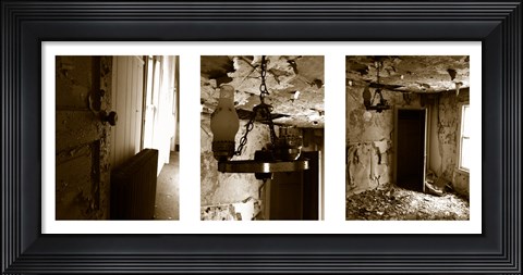Framed Urban Renewal Triptich (Sepia) Print