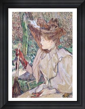 Framed Woman with Gloves, 1891 Print