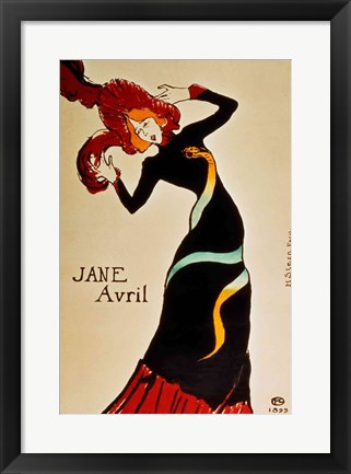 Framed Jane Avril Print