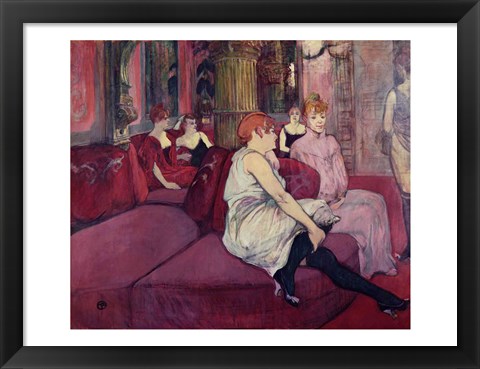 Framed In the Salon at the Rue des Moulins, 1894 Print