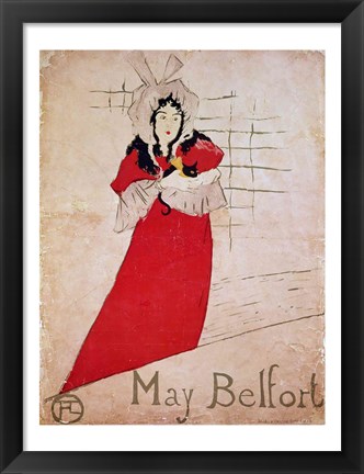 Framed May Belfort, France, 1895 Print