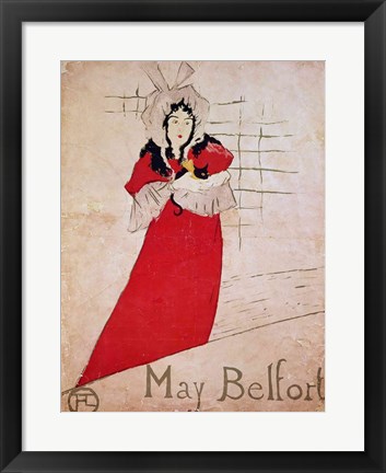 Framed May Belfort, France, 1895 Print