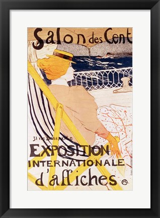 Framed Poster advertising the &#39;Exposition Internationale d&#39;Affiches&#39;, Paris, c.1896 Print